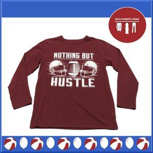 Boy's Children's Place Maroon and White Nothing But Hustle Football Tee